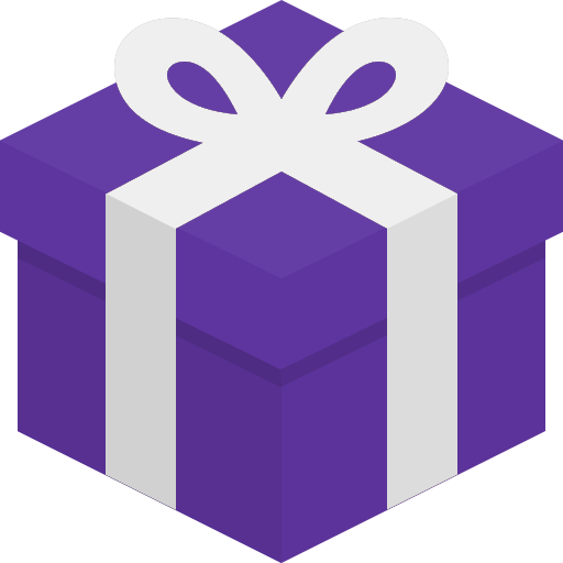 gift purple white bg