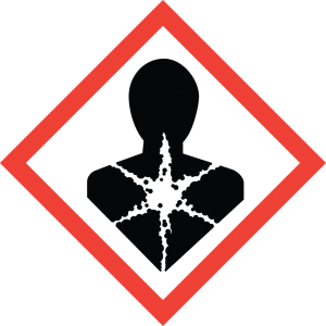 A virus spreading out of a person in an angled red square