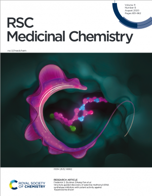 The cover of the publication RSC Medicinal Chemistry showing the publication title and an image of dna strands